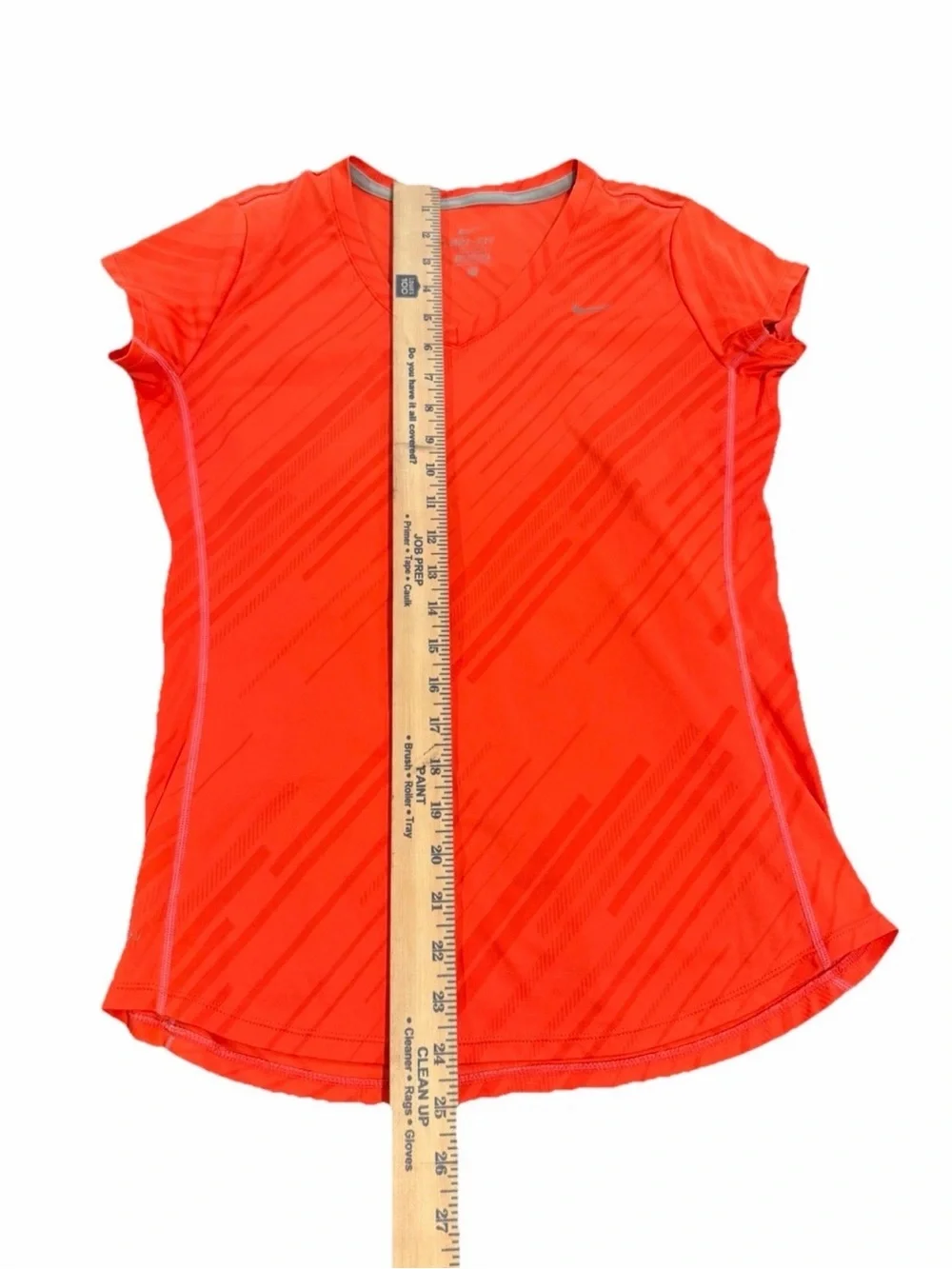 Nike Orange V-Neck Dri-FIT Performance Tee